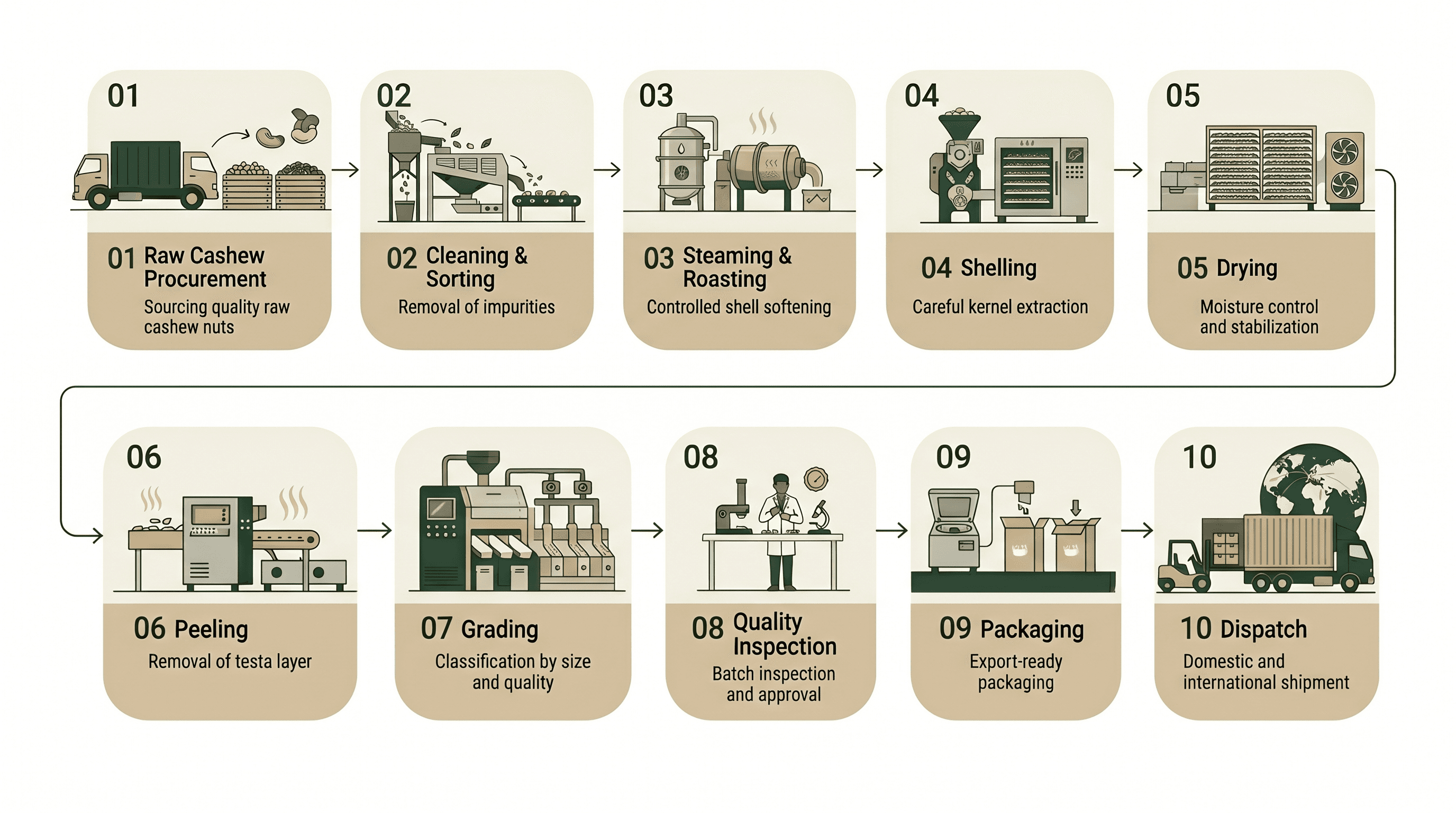 Cashew Processing Workflow
